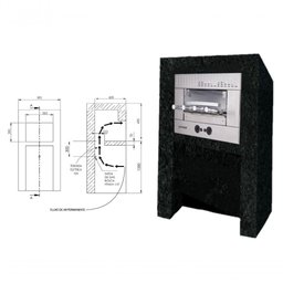 Churrasqueira a Gás de Embutir 4 Espetos Painel Ventilado Titan Tipo de Gá Glp 220v - 3