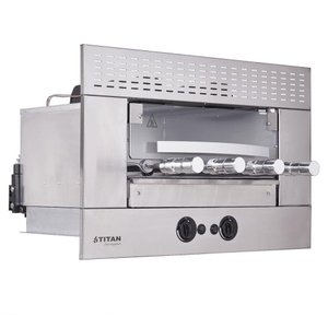 Churrasqueira a Gás de Embutir 4 Espetos Painel Ventilado Titan Tipo de Gá Glp 220v