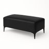 Banqueta Vegas Puff para Sala Quarto Closet Courino Preto - 1