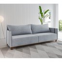 Ver imagem 1 de Sofá Living 3 Lugares 2m Linho Louis Cinza Inox/Chumbo