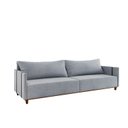 Ver imagem 2 de Sofá Living 3 Lugares 2m Linho Louis Cinza Inox/Chumbo