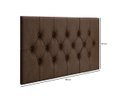 Ver imagem 6 de Cabeceira Painel Cama Box Solteiro 90 Cm Capitonê Suspensa - Marrom Suede