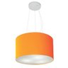 Lustre Cilíndrico Md-4009 Tecido 40x21cm Bivolt Laranja - 1