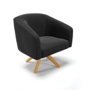 Ver imagem 4 de Kit 01 Namoradeira 02 Lugares e 02 Poltronas Giratória Stella Suede Base Madeira MA30 - D’Rossi - Pr