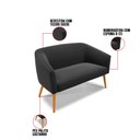 Ver imagem 5 de Kit 01 Namoradeira 02 Lugares e 02 Poltronas Giratória Stella Suede Base Madeira MA30 - D’Rossi - Pr