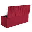 Ver imagem 3 de Calçadeira Baú Recamier Estofada Cama Queen 160cm Carla Corino Vermelho- Mabe Magazine