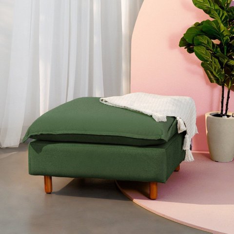 Puff Modular com Pé Madeira Sôma CabeCasa MadeiraOriginals