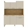 Armário de Cozinha Compacta Mdf 6 Portas 1 Gaveta Gênova Plus - Freijó/soft - 9