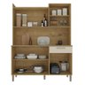 Armário de Cozinha Compacta Mdf 6 Portas 1 Gaveta Gênova Plus - Freijó/soft - 3