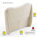 Ver imagem 4 de Cabeceira Orgânica para Cama Box Casal Padrão Luma 140cm Bouclê Bege - Desk Design