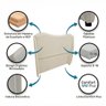 Cabeceira Orgânica para Cama Box Casal Padrão Luma 140cm Bouclê Bege - Desk Design - 3
