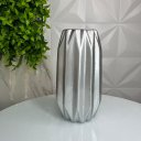 Ver imagem 3 de Vaso centro de mesa prata médio de cerâmica decorativo
