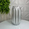 Vaso centro de mesa prata médio de cerâmica decorativo - 3