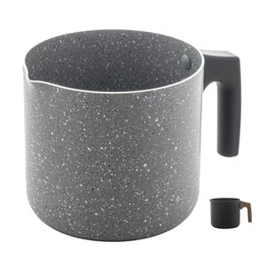 Leiteira Fervedor Caneco Antiaderente Cerâmica - Cinza