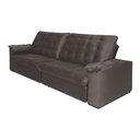 Ver imagem 4 de Sofá Pullman Retrátil 230cm Platinum Marrom Tabaco
