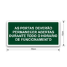Placa Porta Aberta - M7 - 2