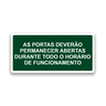 Placa Porta Aberta - M7 - 1