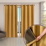 Cortina Blackout de Tecido Corta Luz 70% em Tecido 2,70M x 2,30M Dourado Ideal para Varão Simples De - 1