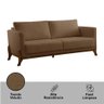Sofá Perola Veludo 03 Lugares 240cm Meu Sofá Online B016 Veludo Marrom - 2