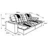 Sofá Pullman Retrátil 230cm Platinum - 8