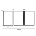 Ver imagem 4 de Kit 3 Quadros Decoração Ambiente Moderno Moldura Preta Mar Barcos Azuis