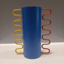 Ver imagem 7 de Vaso Decorativo Enfeite Casa Metal 20x12x12cm Azul