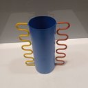 Ver imagem 6 de Vaso Decorativo Enfeite Casa Metal 20x12x12cm Azul