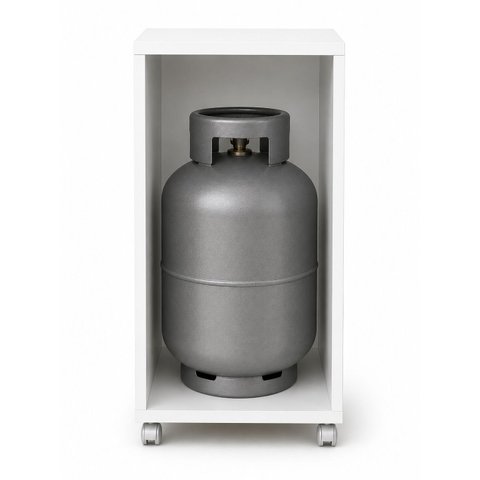 Nicho Organizador para Botijão Branco Multiuso Cozinha