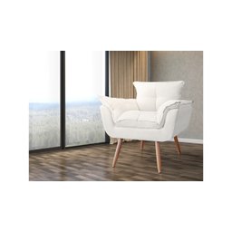 Poltrona Decorativa Opala Suede Triângulo Pés Madeira Ms Decor - 3