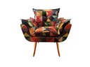 Ver imagem 1 de Poltrona Decorativa Opala Suede Triângulo Pés Madeira Ms Decor