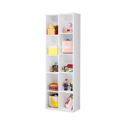 Livreiro Duplo Ely Organizador de Brinquedos Vertical Branco - 2