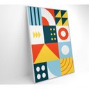 Ver imagem 4 de Quadro Geométrico Colorido 14 80x120 Cm Vidro Impresso