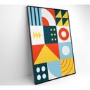 Ver imagem 3 de Quadro Geométrico Colorido 14 80x120 Cm Vidro Impresso