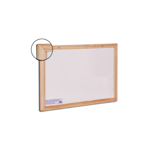 Quadro Branco 40x30 / Moldura em Madeira - Pacote com 2 Unidades