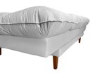 Ver imagem 4 de Sofá Cama Andorra Corano 3 Lugares Pés Madeira Branco 036 Império