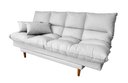 Ver imagem 1 de Sofá Cama Andorra Corano 3 Lugares Pés Madeira Branco 036 Império