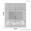 Ver imagem 2 de Painel para Tv Ripado Riso com Nicho 65 Polegadas Jcm Movelaria Cinamomo Off White 1,82m