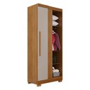 Ver imagem 3 de Guarda-roupa Solteiro Modulado Freyr 1 Porta com Pés Cinamomo/off White - Pnr Móveis