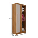 Ver imagem 4 de Guarda-roupa Solteiro Modulado Freyr 1 Porta com Pés Cinamomo/off White - Pnr Móveis