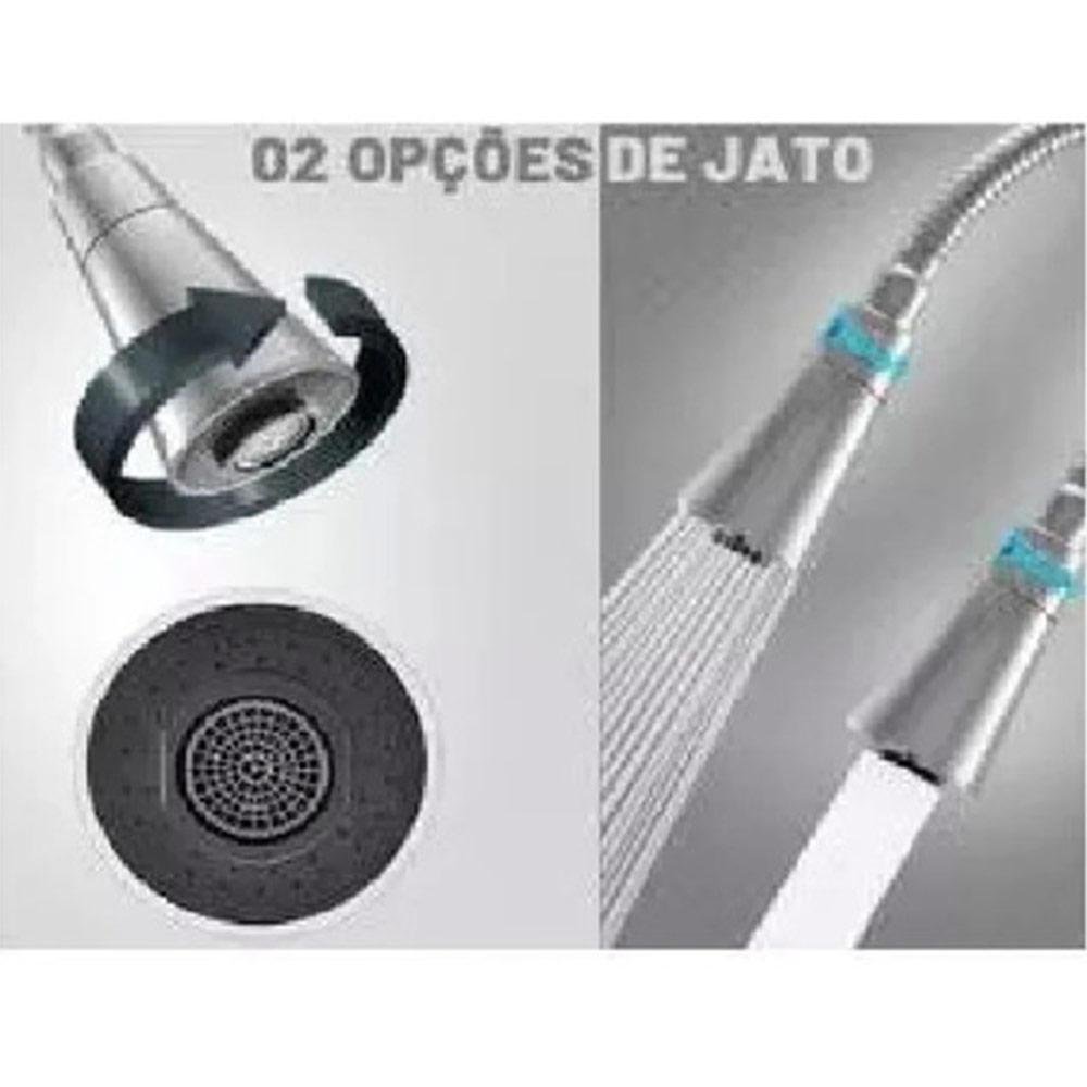 Torneira Misturador Cozinha De Mesa Gourmet Duplo Jato 1/4V. - 10