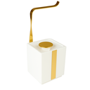 Ver imagem 1 de Papeleira de Chao C/lix.5l Soho Gold/branco - Zen Design