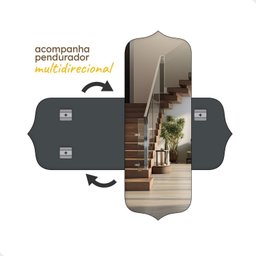 Espelho Grande Corpo Inteiro Orgânico 70x170cm Bali - 4