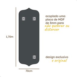 Espelho Grande Corpo Inteiro Orgânico 70x170cm Bali - 5