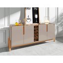 Ver imagem 1 de Buffet Aparador 190cm 4 Portas com Adega Lizz - 6 Cores:off White/cedro