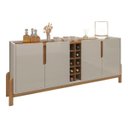 Ver imagem 2 de Buffet Aparador 190cm 4 Portas com Adega Lizz - 6 Cores:off White/cedro