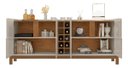 Ver imagem 3 de Buffet Aparador 190cm 4 Portas com Adega Lizz - 6 Cores:off White/cedro