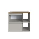 Ver imagem 5 de Gabinete de Banheiro Suspenso 60cm com 2 Nichos 1 Porta Basculante e 1 Gaveta sem Cuba