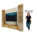 Ver imagem 5 de Estante Home para TV até 65 Polegadas com LED Vidro Reflecta 100% MDF 217,6CMX229,4cm Luminare Off White