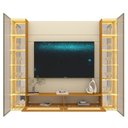 Ver imagem 4 de Estante Home para TV até 65 Polegadas com LED Vidro Reflecta 100% MDF 217,6CMX229,4cm Luminare Off White