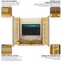 Ver imagem 6 de Estante Home para TV até 65 Polegadas com LED Vidro Reflecta 100% MDF 217,6CMX229,4cm Luminare Off White